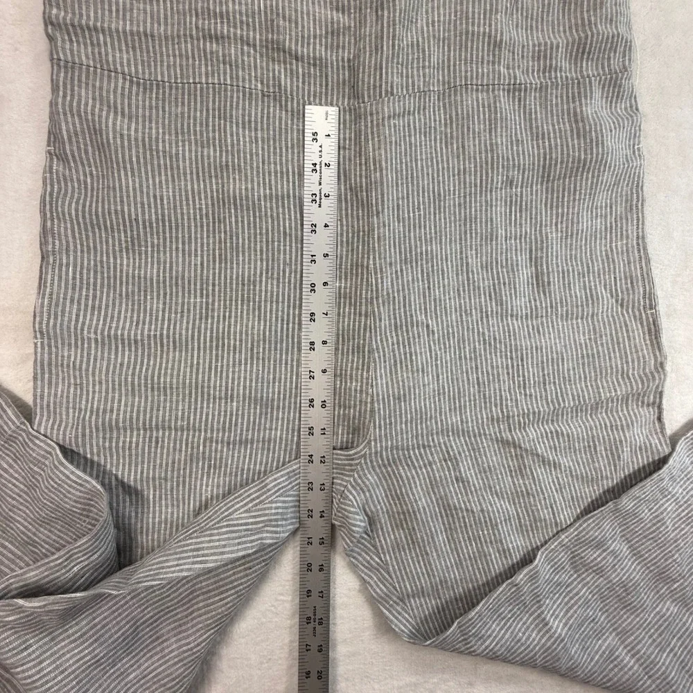 Everlane Linen Striped Jumpsuit Wide Leg Sleeveless Casual Size 10 NWOT- no belt